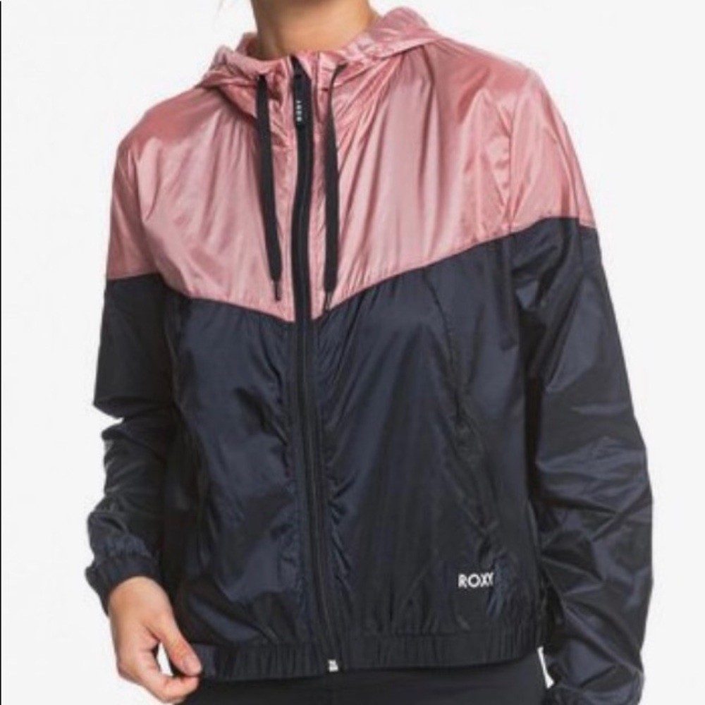 Roxy Hooded Cropped Windbreaker Jacket